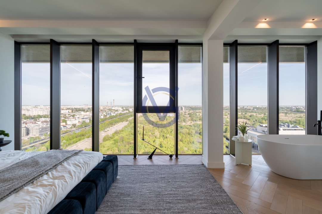 Privind peste Parcul Vacaresti- penthouse duplex unic cu terasa 120mp, in Asmita