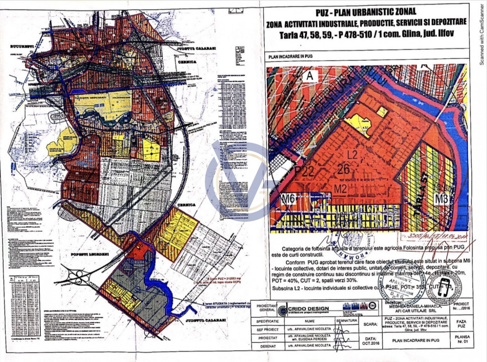  OPORTUNITATE langa Nodul A0 Glina - 12 Hectare - COMISION 0%